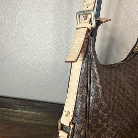 Celine Macadam Pattern Shoulder bag Brown PVC Leather Italy - Picture 5 of 17